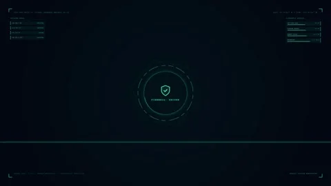 Futuristic Cyber Security Interface Display Stock Footage 347627432