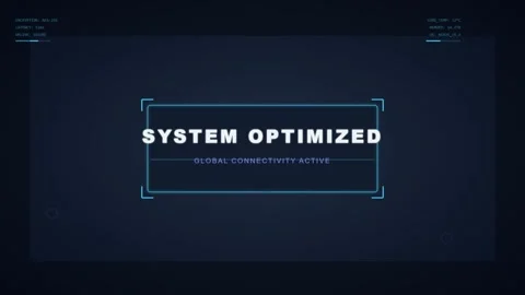 Futuristic Cyber Security Interface Showing System Optimized Global Connecti Stockbeeldmateriaal 333823270