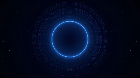 Futuristic Cyber Tunnel Interface Pattern Glowing Technology Stock Footage 337934277