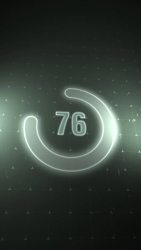 Futuristic Cyber UI Circular Countdown Progress Bar Animation Video Asset for Stock Footage 337462548