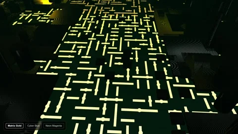 Futuristic Cyberpunk Circuit Board Digital Grid Animation Vídeo Stock 344755813