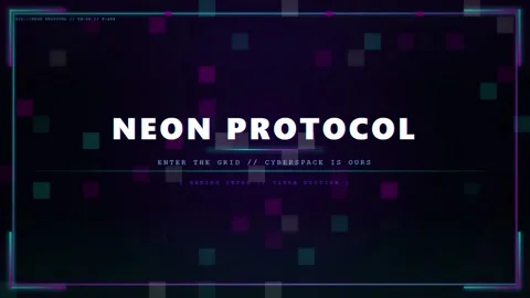 Futuristic Cyberpunk Digital Interface with Neon Text and Glitchy Data Stock Footage 345762676