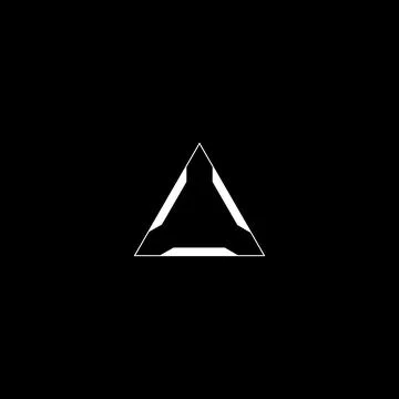 Futuristic cyberpunk GUI triangle target, aim, sight, HUD reticle Stock Illustration