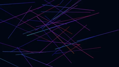 Futuristic Cyberpunk Neon Lines Intersecting Video stock 334338766
