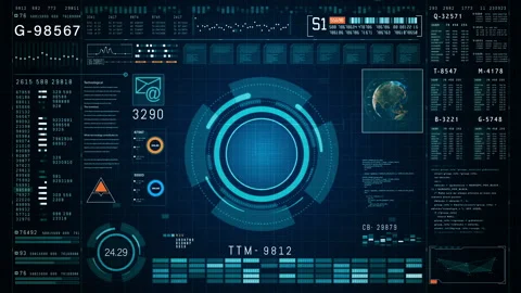 Futuristic Cybersecurity Dashboard with Global Data Analytics Video stock 273281654