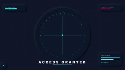 Futuristic Cybersecurity Interface Displaying Access Granted Message Tech 스톡 동영상 333051890
