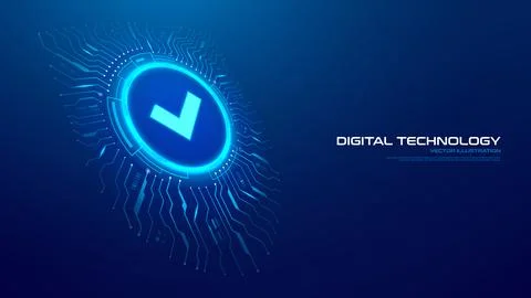 Futuristic Cybersecurity Technology Concept Stock Illustration