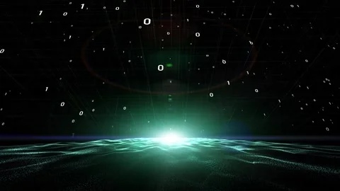 Futuristic cyberspace binary numbers network space Stock Footage 320262505