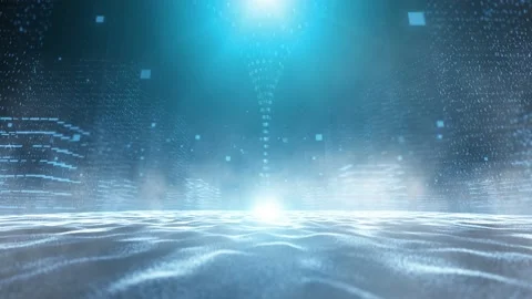 Futuristic cyberspace city network background Stock-Footage 228091899