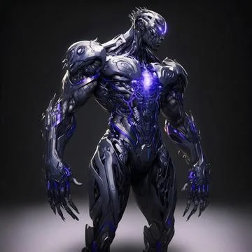 Futuristic cyborg background for art design Stock Illustration