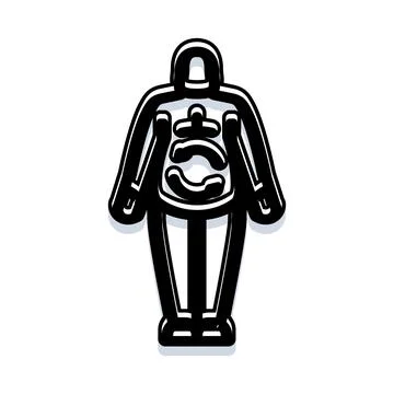Futuristic cyborg robot exploring unknown digital frontier Stock Illustration