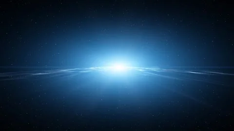 Futuristic dark blue shiny space waves animation Stock Footage 318773792