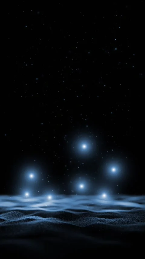 Futuristic dark blue waves with loop lights vertical background Stock Footage 341151099