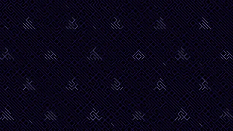 Futuristic Dark Geometric Labyrinth Network Animation Seamless Loop Stock-Footage 333029626