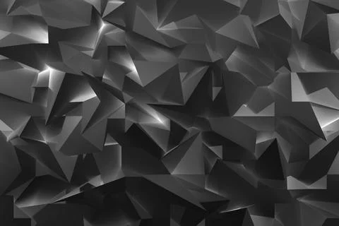 Futuristic dark gray polygonal texture, pattern, perfect for use in tech inte Stock Illustration