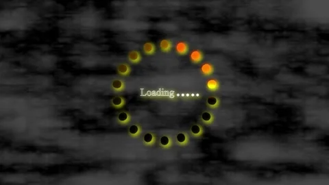 Futuristic dark loading screen animation abstract circle progress bar seaml.. Stock Footage 321581544