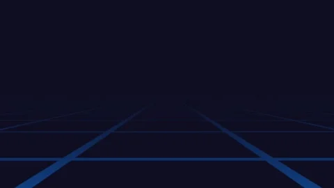 Futuristic Dark Navy Grid Background Animation with Glowing Blue Lines. Stock Footage 340075650