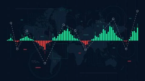 Futuristic dashboard of business analytics tools, system work with data, anal Stock Illustration