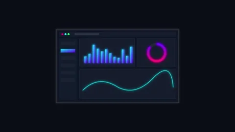 Futuristic Dashboard Screen Interface Control Panel Stock Footage 341844950