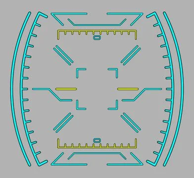 Futuristic dashboard. Sight for devices. Eps 10 vector illustration Stock Illustration