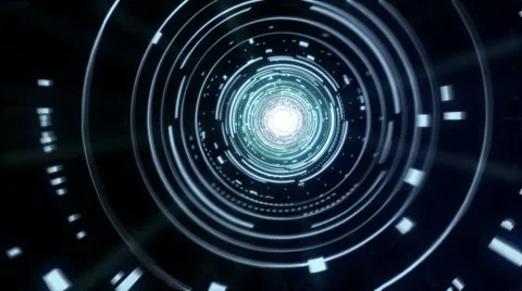 Futuristic Data Accelerator Tunnel in Loop Stock Footage 48418407