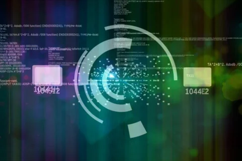 Futuristic data background Stock Footage 723747