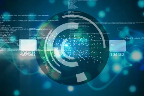 Futuristic data background Stock Footage 723758