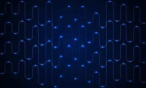 Futuristic Data Connection Lines Cyber Technology Design 库存插图