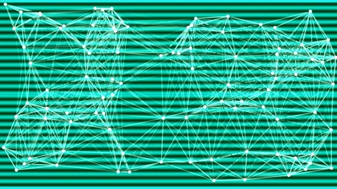 Futuristic data connection matrix: glowing node network overlay background Stock Footage 336773369