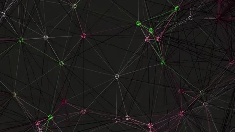 Futuristic data connection network grid showing technology matrix on dark s.. Stock Footage 341056320
