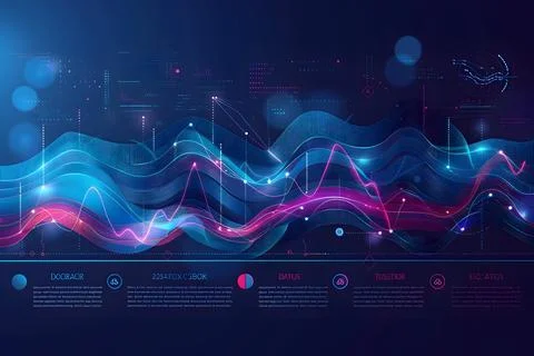 Futuristic data flow analysis background 写真素材