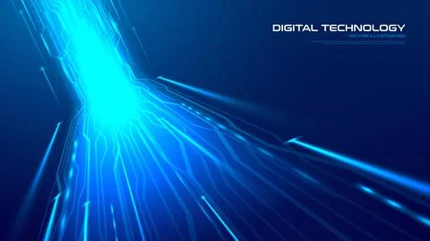 Futuristic Data Flow Concept Stock Illustration