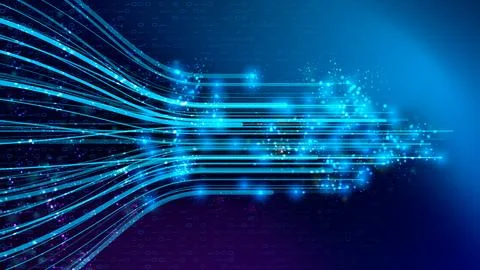 Futuristic data flow lines background イラスト素材