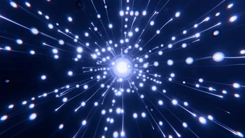 Futuristic Data Flow Orb with Radiant Light Trails Loop Animated Stock Footage 318724184
