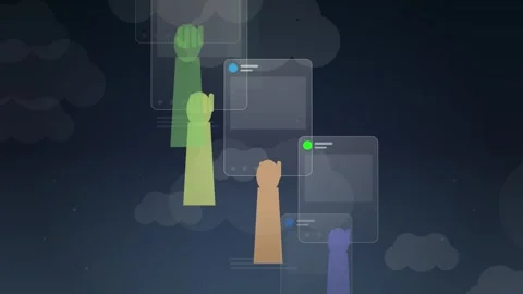 Futuristic data flow visualization with glowing geometric network lines and.. Stock Footage 344649056