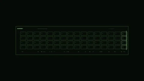 Futuristic Data Grid Scan HUD Seamless Loop Stock Footage 342039024