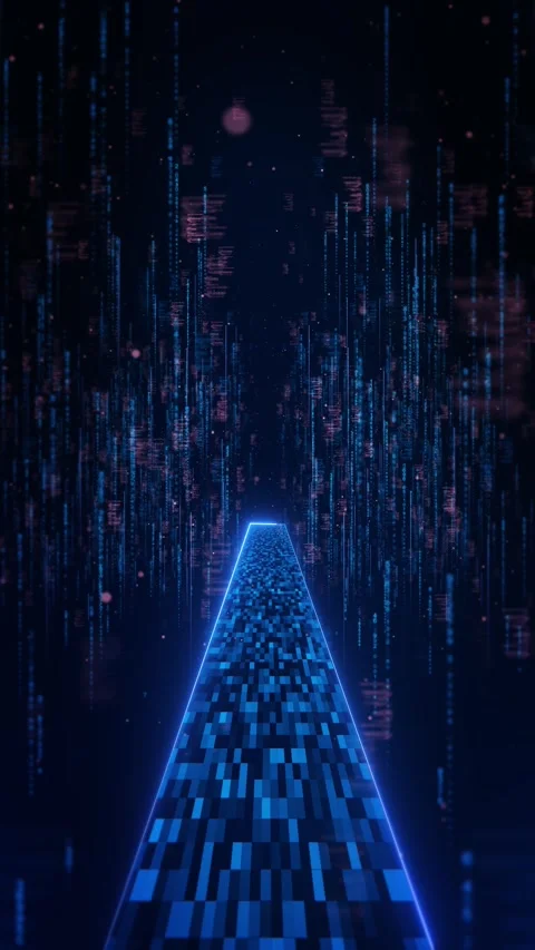 Futuristic Data Highway Digital Stream Cyber Technology streams flowing informat 스톡 동영상 341899184