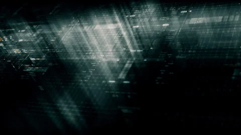 Futuristic Data Matrix AI Simulation Background Stock Footage 304721646