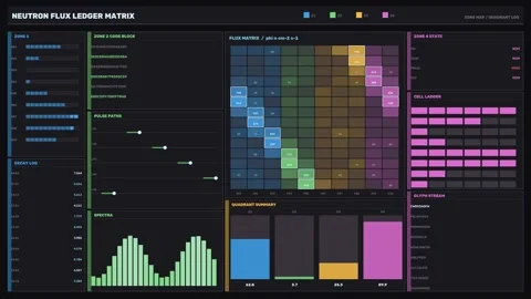 Futuristic Data Matrix HUD Seamless Loop Stock Footage 342332132