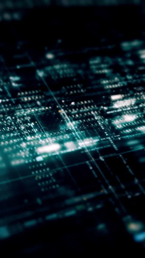Futuristic Data Matrix Simulation Background Stock-Footage 269485351