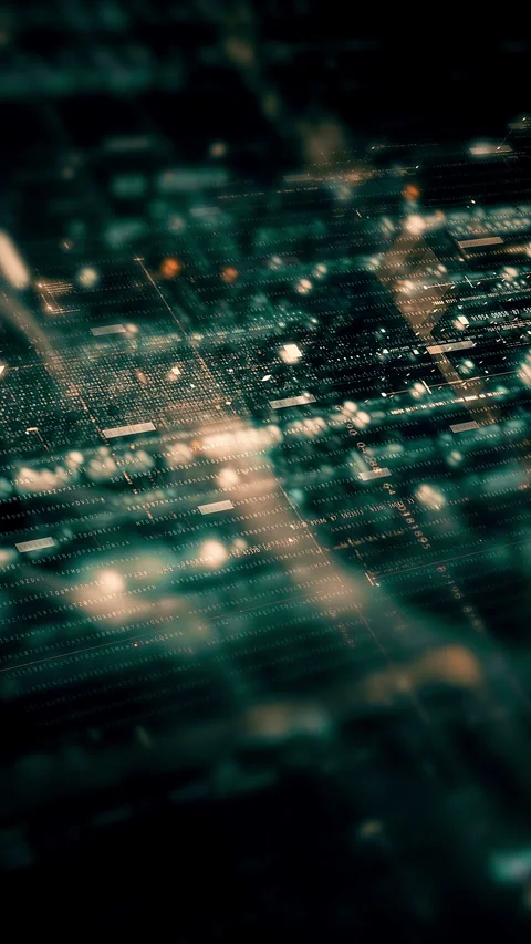 Futuristic Data Matrix Simulation Background 스톡 동영상 269491925