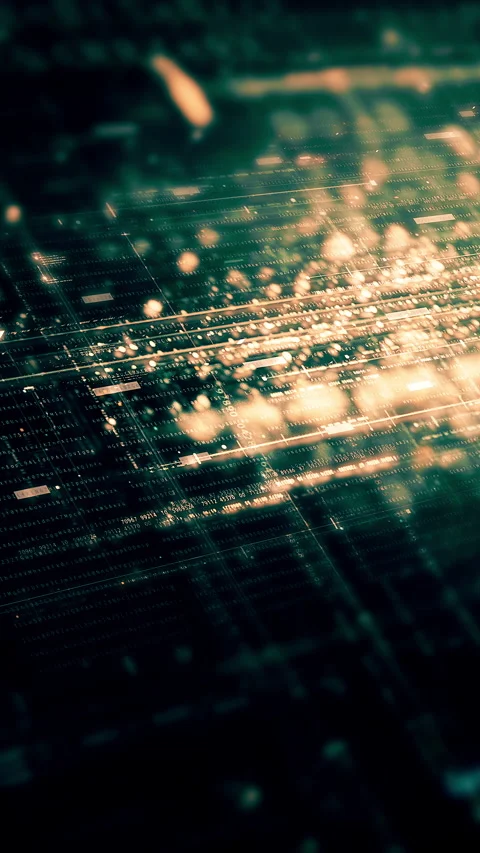 Futuristic Data Matrix Simulation Background Vídeos de archivo 269491959