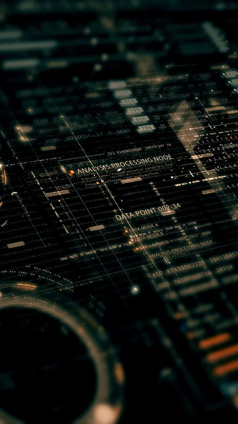 Futuristic Data Matrix Simulation Background Vídeos de archivo 269493929
