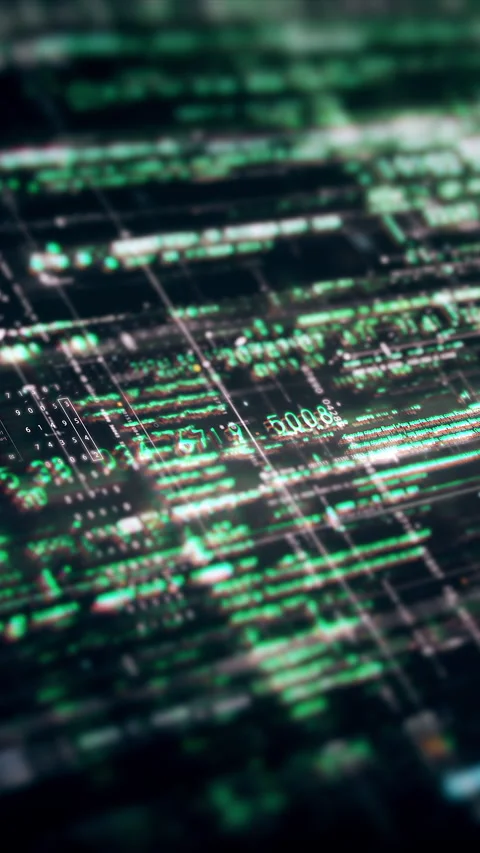 Futuristic Data Matrix Simulation Background Stock Footage 269501357