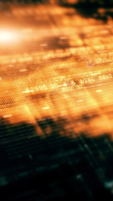 Futuristic Data Matrix Simulation Background Vídeos de archivo 269505084