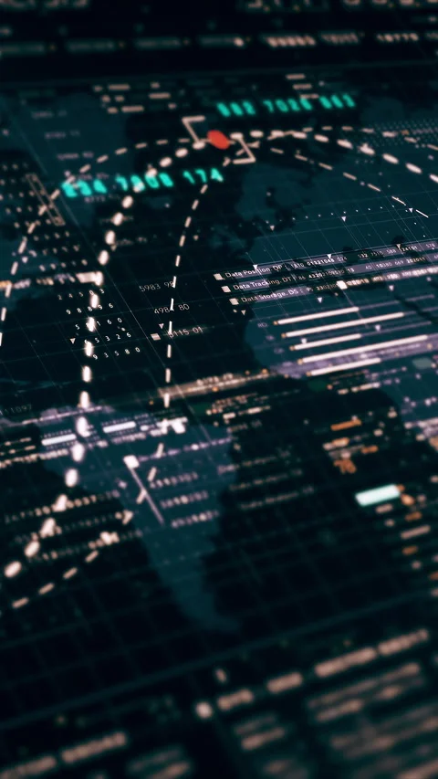 Futuristic Data Matrix Simulation Background Stockbeeldmateriaal 269506837