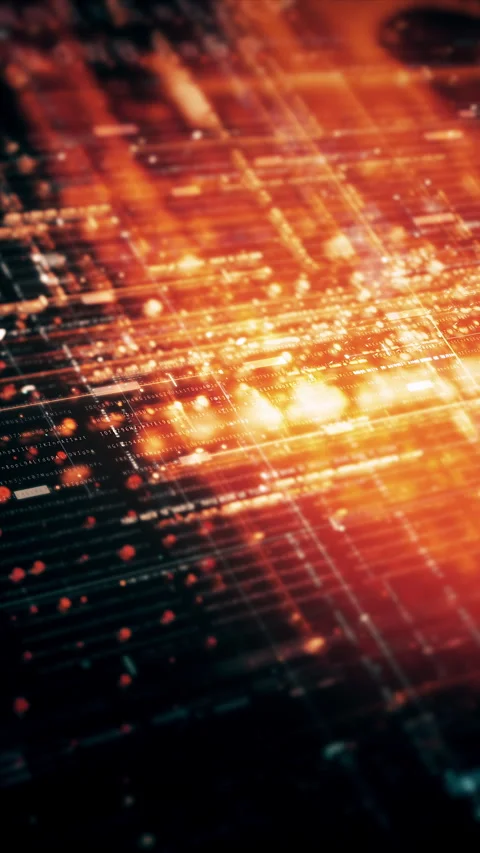 Futuristic Data Matrix Simulation Background Video stock 269507505
