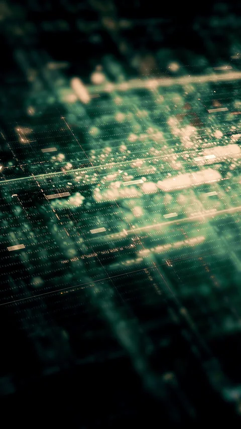 Futuristic Data Matrix Simulation Background Vídeos de archivo 269508174