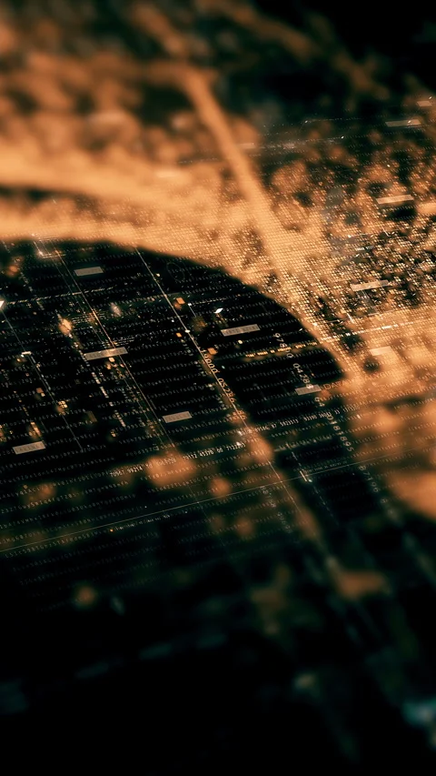 Futuristic Data Matrix Simulation Background Video stock 269508216