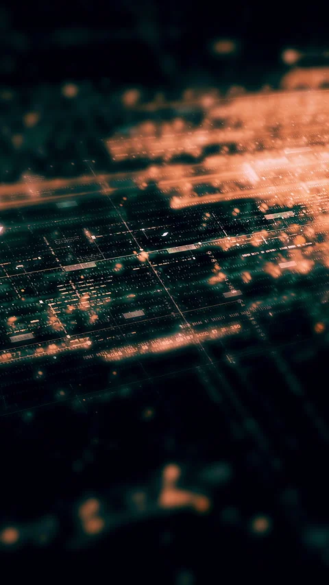 Futuristic Data Matrix Simulation Background Vídeos de archivo 269508809